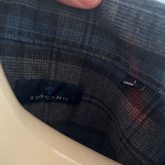 Men’s Blue Plaid Flannel - Picture 3 of 4